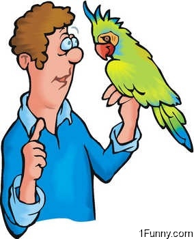 man-and-parrot