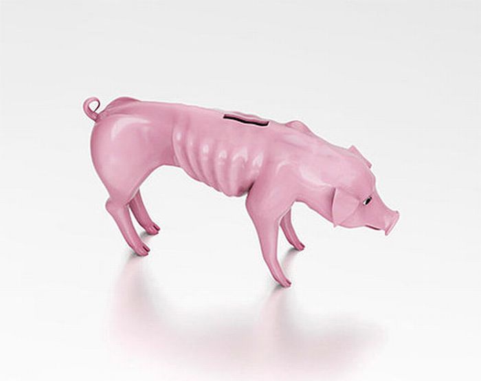 Image result for piggy bank skinny
