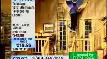 QVC Guy Falls Off Ladder on TV