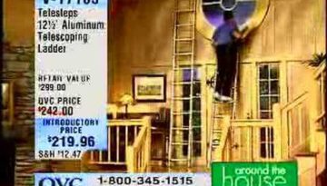 QVC Guy Falls Off Ladder on TV
