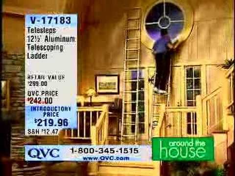 QVC Guy Falls Off Ladder on TV