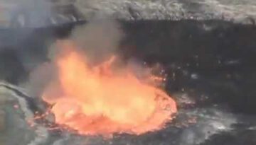 A Box of Garbage Falls into a Volcano Lake