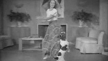 Eleanor Powell Dancing with Her Dog