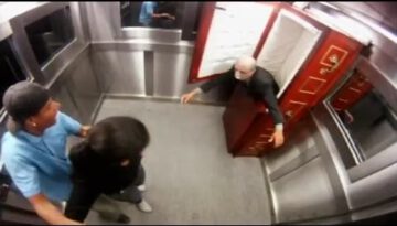 Corpse in an Elevator Prank