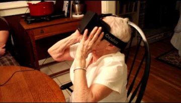 Virtual Reality 90 Year Old Grandmother