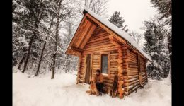 Log-Cabin-TIMELAPSE-Built-By-ONE-MAN-In-The-Forest-Real-Life-Minecraft