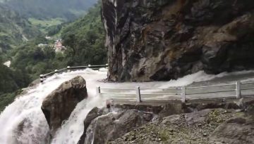 Dangerous-Waterfall-and-Road-in-NEPAL