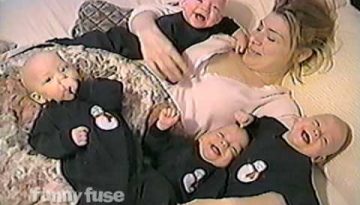 Laughing Quadruplet Babies
