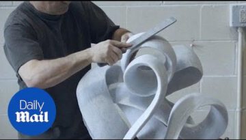 Sculpting a 1200 Pounds Piece of Marble
