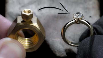 Turning 2 Hex Nuts Into a 1 Ct Diamond Ring