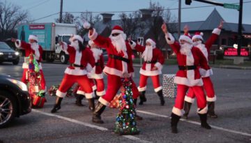 Crosswalk Santa Dance