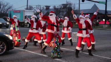 Crosswalk Santa Dance