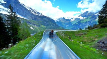 Scenic Mountain Roller Coaster in Switzerland