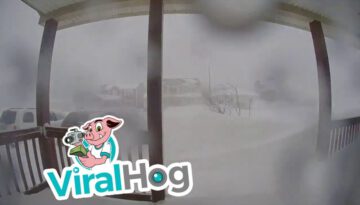 Terrifying Blizzard Buries Town over Time Lapse