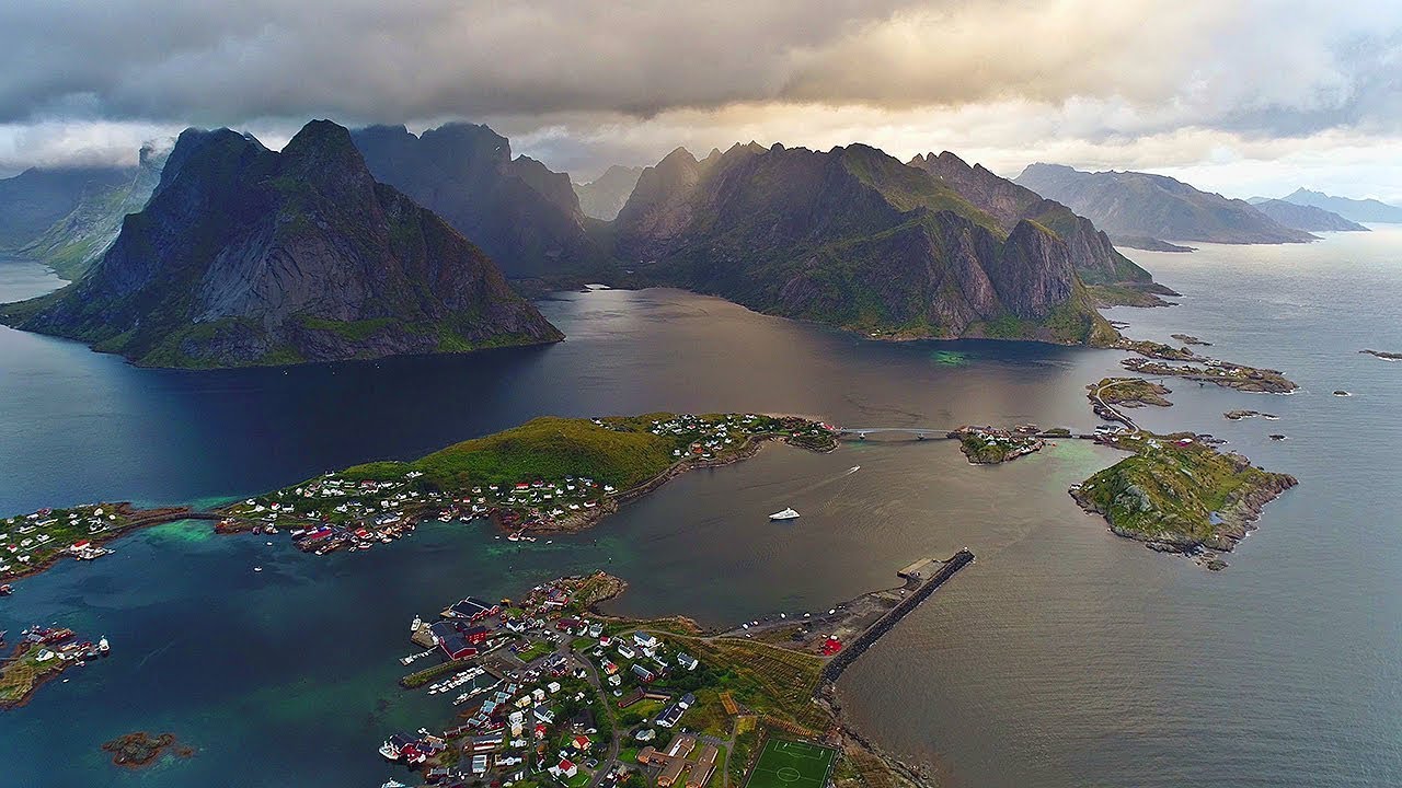 norway lofoten arctic circle aerial 4k scenery drone 1funny beauty end