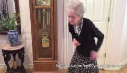 90-Year-Old Grandma Dances to Whitney Houston