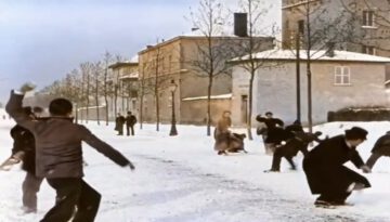 A Snowball Fight in 1896