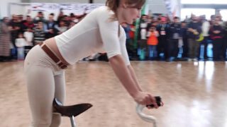 Girl Biker Performs – You Must See