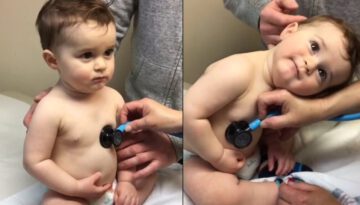 Sweet Baby Boy Rests Head On Nurse’s Hand