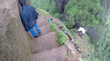 Dangerously Steep Trekking Steps In India