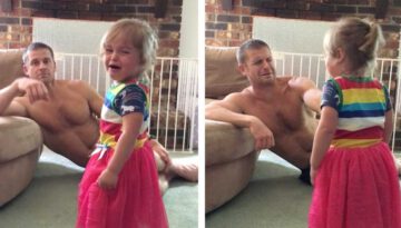 Genius Dad’s Trick To Stop Daughter Crying