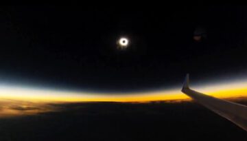 Solar Eclipse Viewed from a Plane