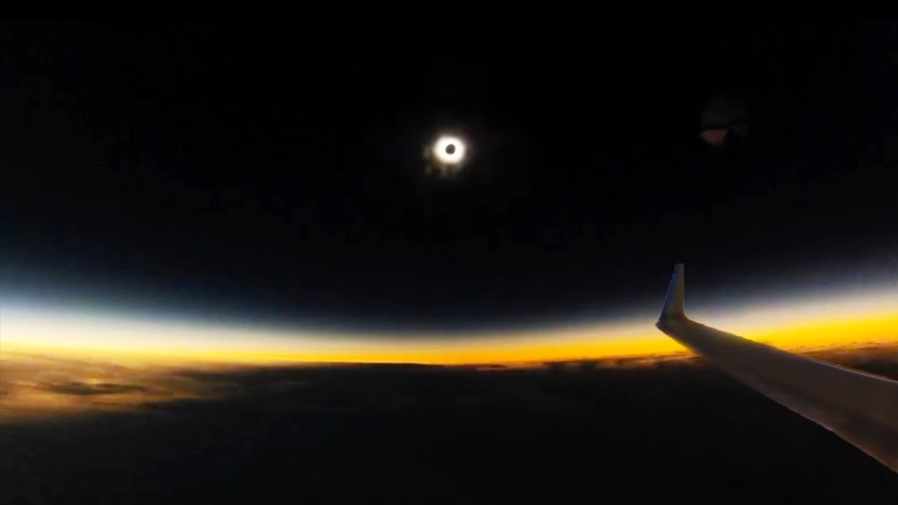 Solar Eclipse Viewed from a Plane