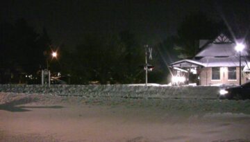 Plow Train Destroys Giant Snow Pile