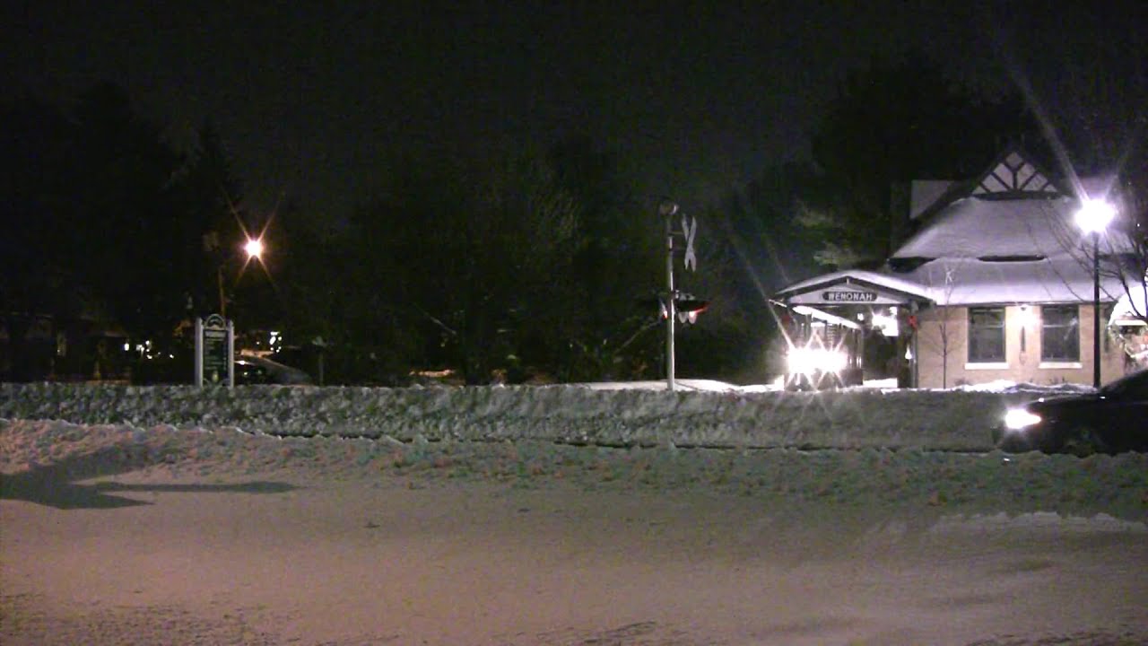 Plow Train Destroys Giant Snow Pile