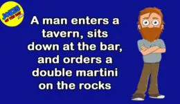 Funny Joke: Double Martini on the Rocks
