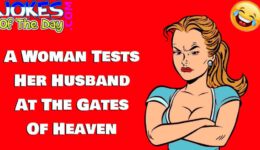 Funny Joke: A Woman Tests Her Husband At The Pearly Gates