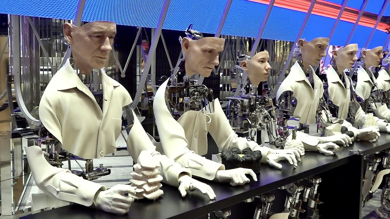 Creepy Human Robot Mass Production Process