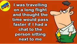 Funny Joke:  Making Conversation on a Long Flight