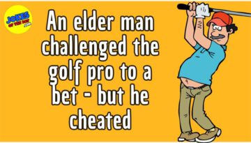 Funny Joke: An Elder Man Challenged the Golf Pro to a Bet