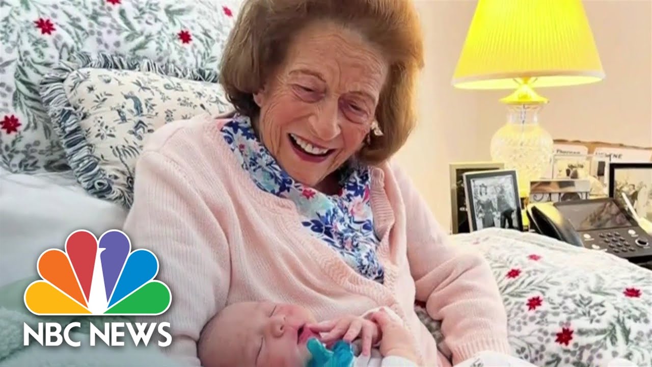 99-Year-Old Woman Meets Her 100th Great-Grandchild