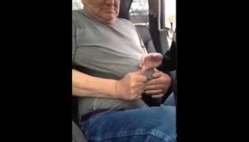 Grandpa Stuck in His Seat Belt