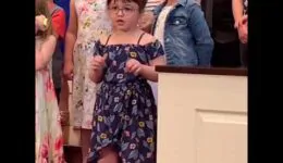 Little Girl Breaks Out the Dance Moves During a Concert in Their School