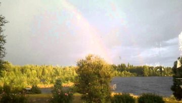 Rainbow with a Flash of Lightning