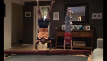 Dad Tries to Copy Daughter’s Gymnastic Moves