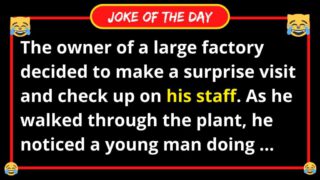 Funny Joke: A Large Factory Owner Makes a Surprise Visit