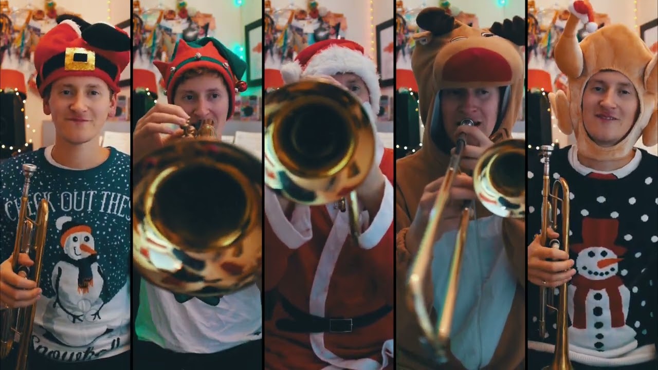 Guy Performs Brass Quintet Version of ‘Joy to the World.’