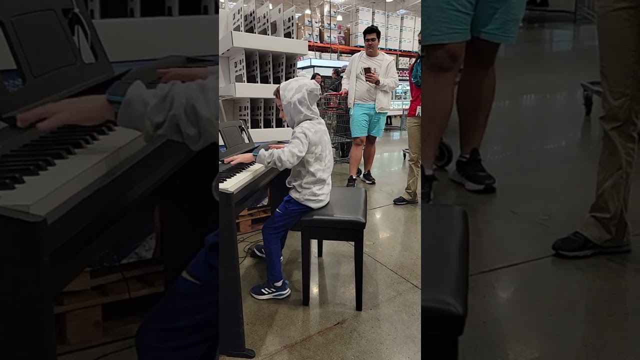 Child Prodigy Sits Down at a Costco Piano