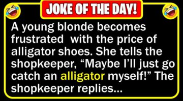 Funny Joke: Blonde Alligator Shoes