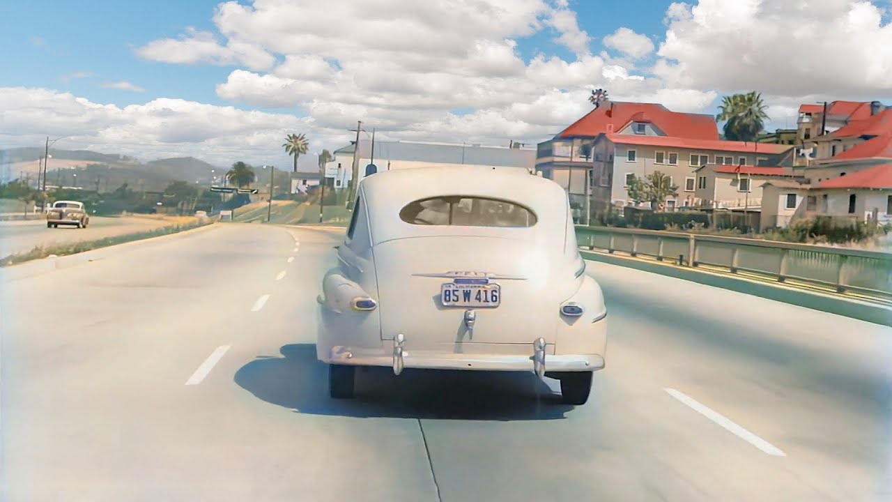 High Definition Colorized AI Enhanced Video of 1940s California