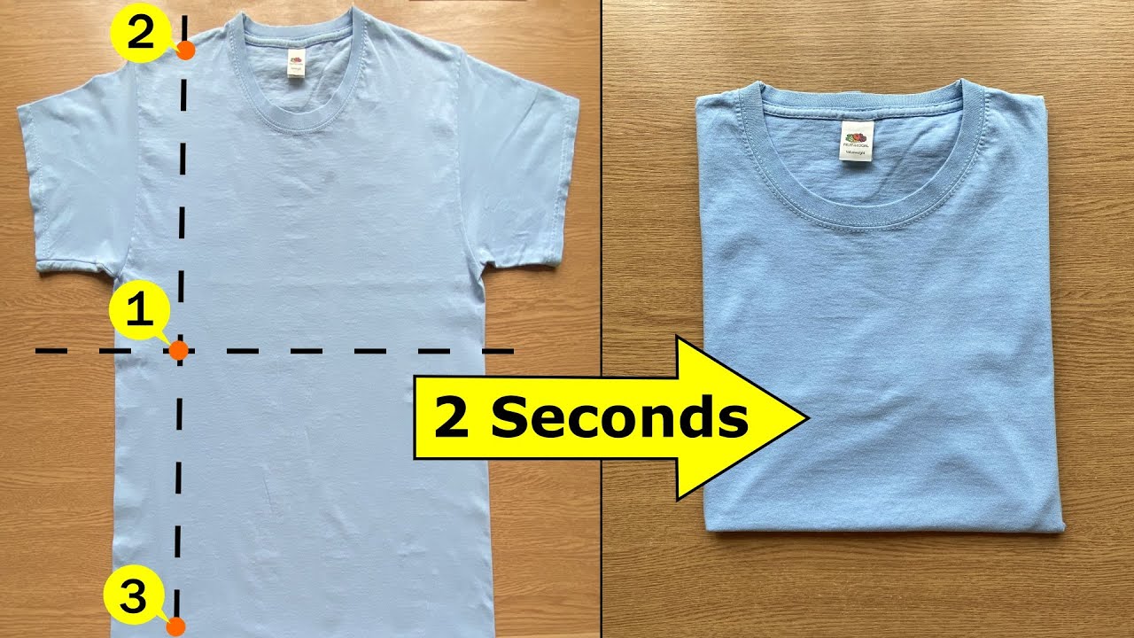 Learn How to Fold a Shirt in 2 Seconds