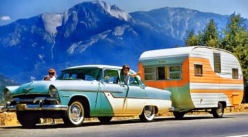 Nostalgic Road Trip in 1950s America
