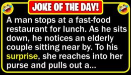 Funny Joke: Elderly Couple at a Restaurant