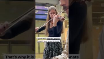 Amazing Impromptu Train Station Vivaldi Summer Piano and Violin Duet