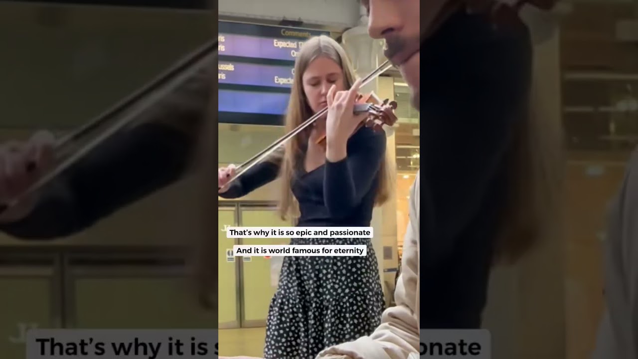 Amazing Impromptu Train Station Vivaldi Summer Piano and Violin Duet