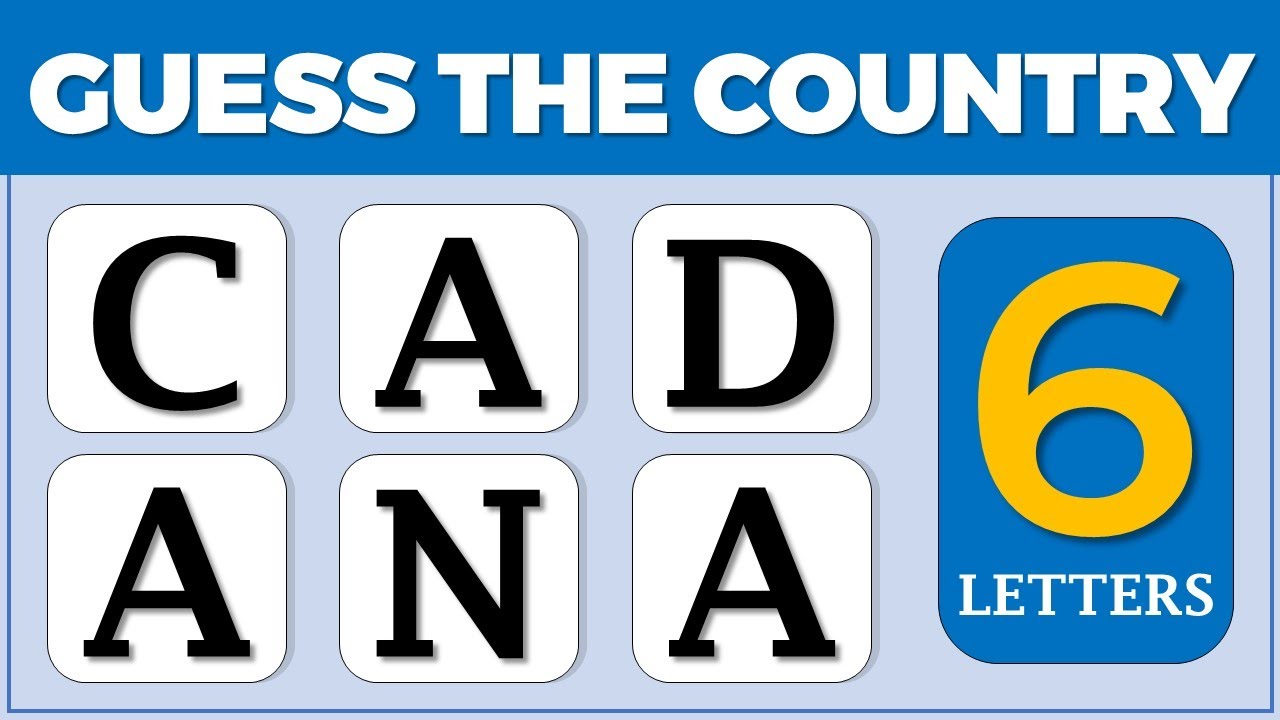 Can You Guess The Country From Scrambled Letters?